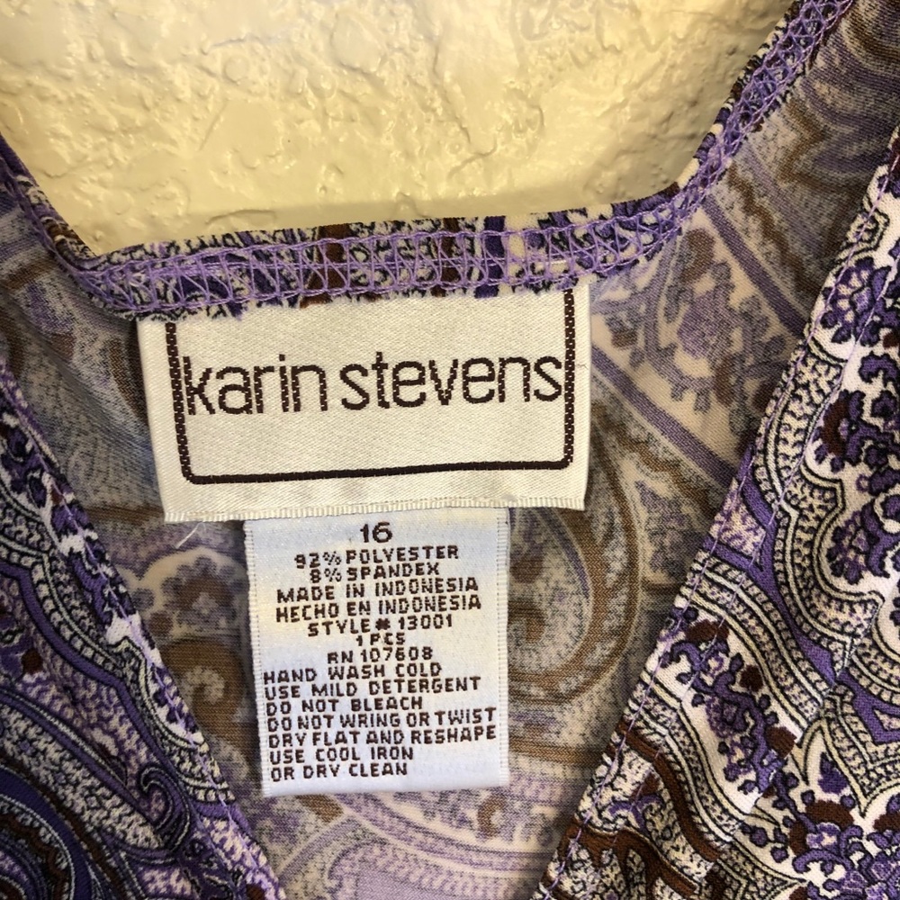 Purple and lavender blouse sleeveless